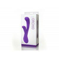 Orchid вибромассажер с клиторальным стимулятором, 9 функций, силикон UltraZone Orchid 9X Rabbit Style Silicone Vibrator, Purple